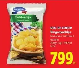 Lidl Duc De Coeur Burgonyachips ajánlat