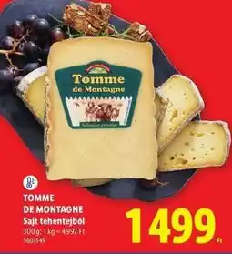 Lidl TOMME DE MONTAGNE ajánlat
