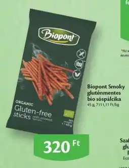 EcoFamily Biopont Smoky gluténmentes bio sóspálcika ajánlat