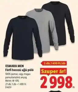 Lidl ESMARA MEN ajánlat