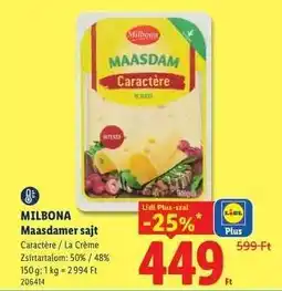 Lidl MILBONA Maasdamer sajt ajánlat