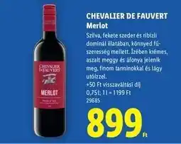 Lidl CHEVALIER DE FAUVERT Merlot ajánlat