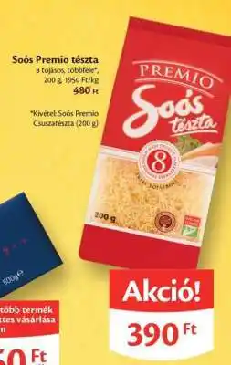 EcoFamily SOÓS PREMIO TÉSZTA ajánlat