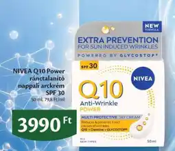 EcoFamily NIVEA Q10 Power ránctalanító nappali arckrém SPF 30 ajánlat