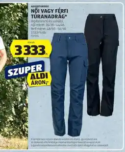 ALDI ADVENTURIDGE Női vagy férfi túranadrág ajánlat