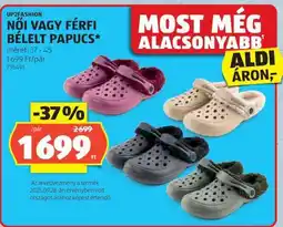 ALDI Női vagy férfi bélelt papucs ajánlat