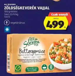 ALDI ALL SEASONS ZÖLDSÉGKEVERÉK VAJJAL ajánlat