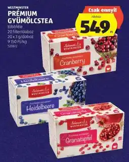 ALDI WESTMINSTER PRÉMIUM GYÜMÖLCSTEA ajánlat