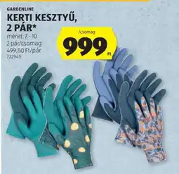 ALDI GARDENLINE KERTI KESZTYŰ, 2 PÁR ajánlat
