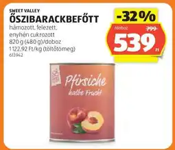 ALDI SWEET VALLEY ŐSZIBARACKBEFŐTT ajánlat