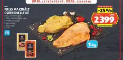 ALDI Friss, marinált csirkemellfilé ajánlat