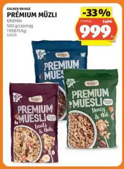 ALDI GOLDEN BRIDGE PRÉMIUM MÜZLI ajánlat