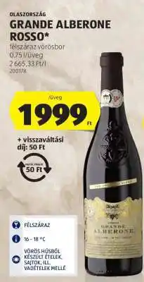 ALDI GRANDE ALBERONE ROSSO ajánlat