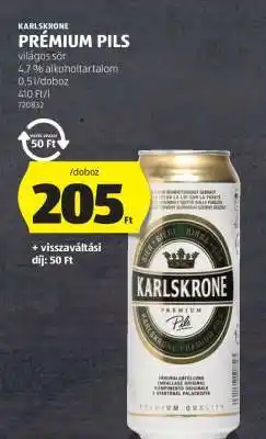 ALDI KARLSKRONE PRÉMIUM PILS ajánlat