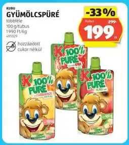 ALDI Kubu Gyümölcspüré ajánlat