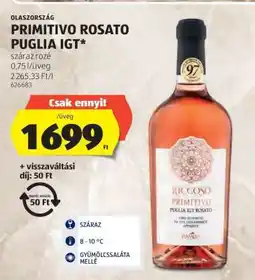 ALDI Primitivo Rosato Puglia IGT ajánlat