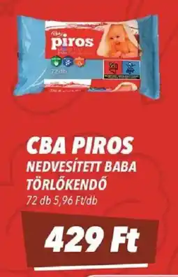 CBA Cba piros nedvesített baba törölkendő ajánlat