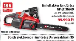 Bauhaus Einhell akkus láncfűrész gp-lc 36/40 ajánlat