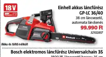 Einhell akkus láncfűrész gp-lc 36/40