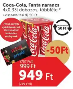 PRIVÁT Coca-Cola, Fanta narancs ajánlat