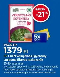 Herbaház Dr.chen vérnyomás egyensúly luobuma filteres teakeverék ajánlat