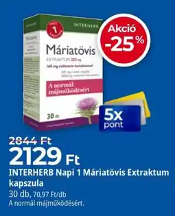 Herbaház Interherb napi 1 mariatovis extraktum kapszula ajánlat