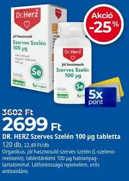 Herbaház Dr. Herz szerves szelén 100 µg tabletta ajánlat