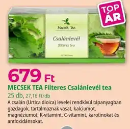 Herbaház Mecsek Tea Filteres Csalánlevél tea ajánlat