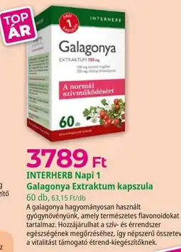 Herbaház Interherb napi 1 galagonya extraktum kapszula ajánlat