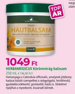 Herbaház Herbamedicus körömvirág balzsam ajánlat