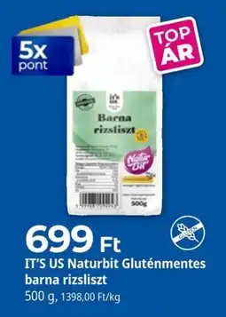Herbaház It's Us Naturbit gluténmentes barna rizsliszt ajánlat