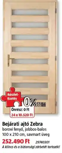 Bauhaus Zebra bejárati ajtó ajánlat