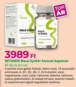 Herbaház Netamin Maca Gyökér kivonat kapszula ajánlat