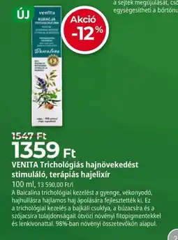 Herbaház Venita trichológiai hajnövekedést stimuláló, terápiás hajelixír ajánlat