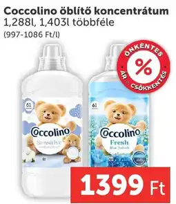 PRIVÁT Coccolino öblítő koncentrátum ajánlat