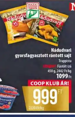 Coop Nádudvari gyorsfagyasztott rántott sajt ajánlat
