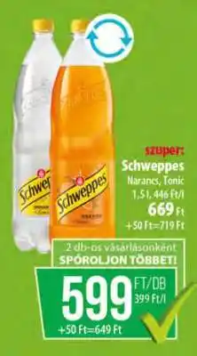 Coop Schweppes Narancs, Tonic ajánlat