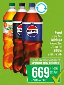 Coop Pepsi Cola, Zero / Mirinda Narancs Zero ajánlat
