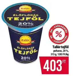 Coop Tallér tejföl ajánlat