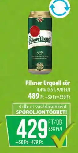 Coop Pilsner Urquell sör ajánlat