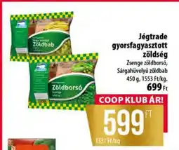 Coop Jégtrade gyorsfagyasztott zöldség ajánlat