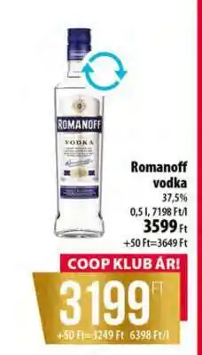 Coop ROMANOFF Vodka ajánlat
