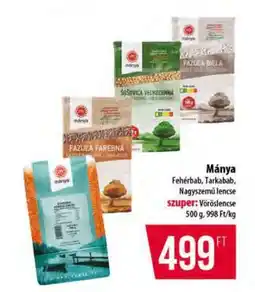 Coop Mánya Fehérbab, Tarkabab, Nagyszemű lencse ajánlat