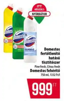 Coop Domestos fertőtlenítő hatású tisztítószer ajánlat