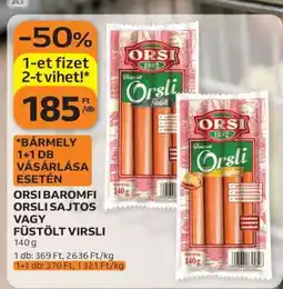 Auchan ORSI BAROMFI ORSLI SAJTOS VAGY FÜSTÖLT VIRSLI ajánlat
