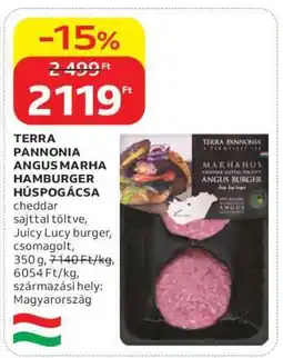Auchan TERRA PANNONIA ANGUS MARHA HAMBURGER HÚSPOGÁCSA ajánlat