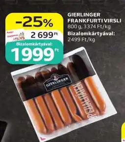 Auchan Gierlinger Frankfurti Virsli ajánlat