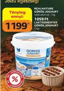 Auchan REALNATURE GÖRÖG JOGHURT nádcukorral ajánlat