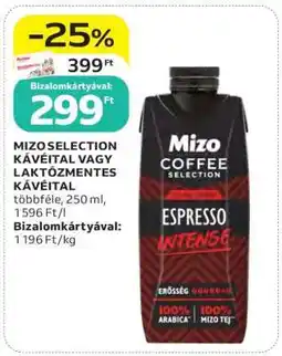 Auchan Mizo Selection Kávéital vagy Laktózmentes Kávéital ajánlat