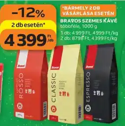 Auchan BRAVOS Szemes kávé ajánlat